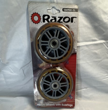 Razor 134932-CL 98mm Kick Scooter Wheels w/ Bearings, Clear/Gray 2