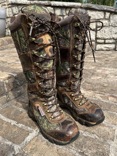 Cabela's Snakeguard Extreme Lace Up Hunting Boots Unisex Mossy Oak 7M