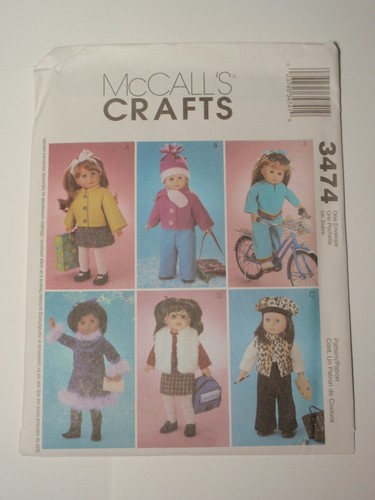 Set 2 McCalls Crafts 18 Zoll Puppenkleidung Muster 3474 4066 - Bild 2 von 6