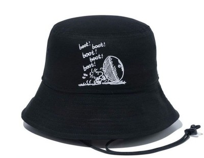 New Era PEANUTS Woodstock Bucket Hat Sailor Brim Black S/M 57cm Polyester Neu