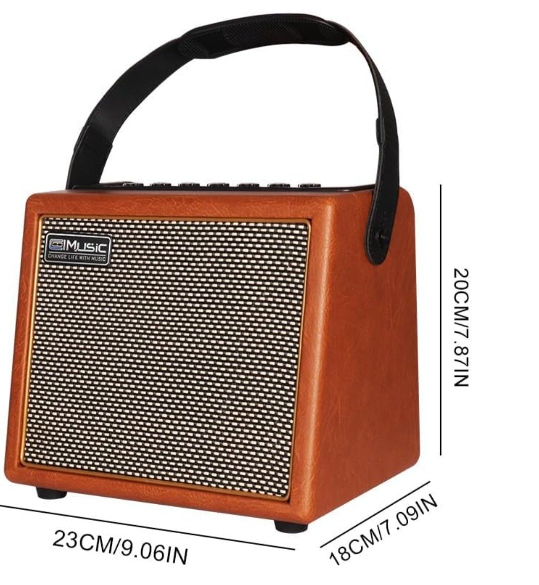 Coolmusic Professional Karaoke Machine Guitar Amplifier with 1 Microphone, Po...