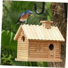 New Listing Bird House Outside,Outdoor Bird Houses, Natural Wooden Bird Hut Clearance 2