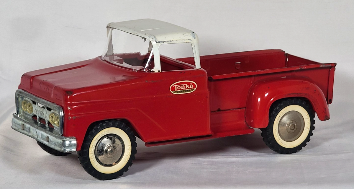 Tonka トラック ミニカー レッド ホワイト Vintage Tonka Red Pickup Truck with White Roof - No. 302 | eBay