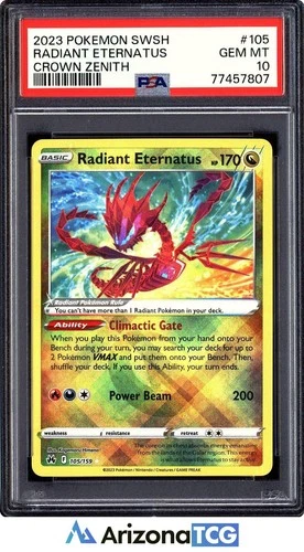 Pokemon 2023 Radiant Eternatus 105/159 Crown Zenith GEM MINT PSA 10
