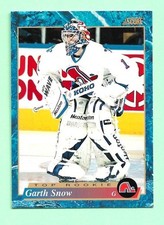 (1) GARTH SNOW 1993-94 SCORE # 628 NORDIQUES ROOKIE GOALIE CARD (M9252). rookie card picture
