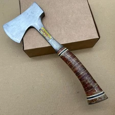 Vintage Estwing Sportsman'S Axe 13" Camping Hatchet USA Steel Leather Handle