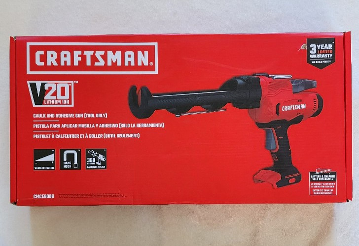CRAFTSMAN V20 Cordless Caulk Gun Tool Only CMCE600B