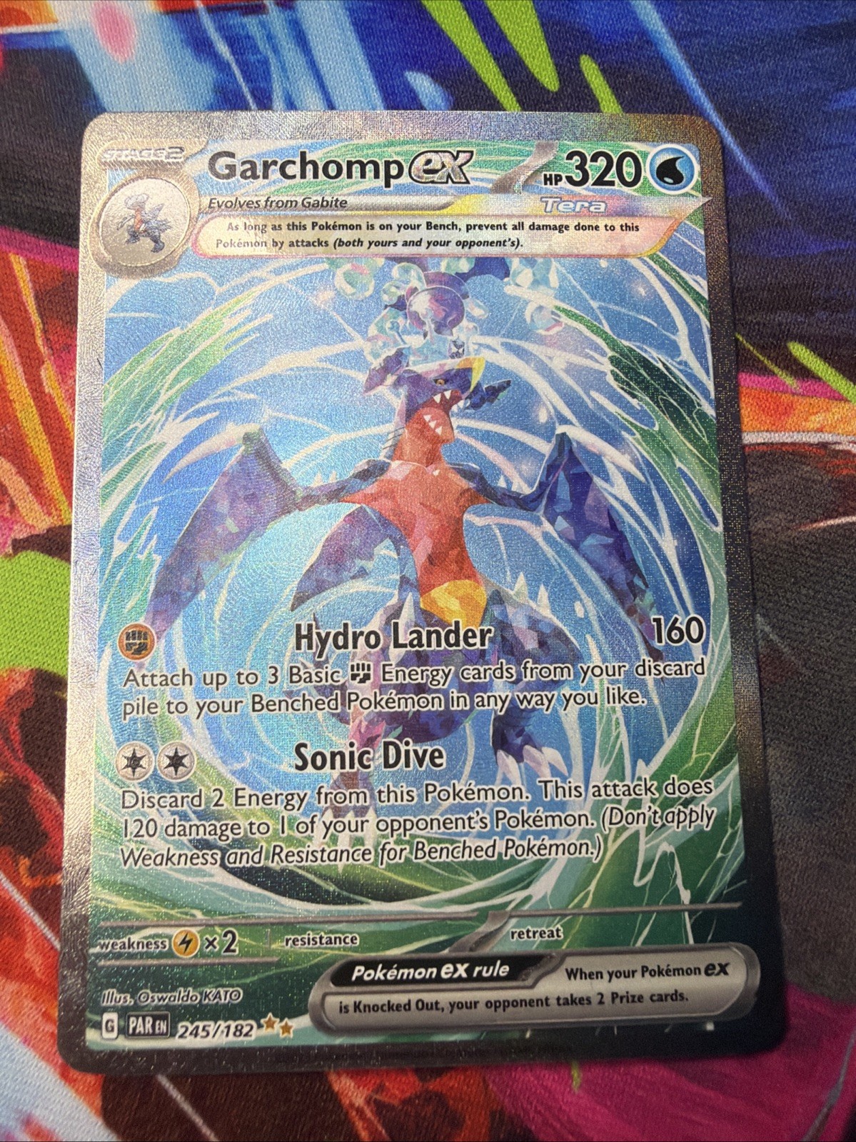 Garchomp ex SIR 245/182 - Paradox Rift (2023). Raw.  ENG. Pokemon TCG