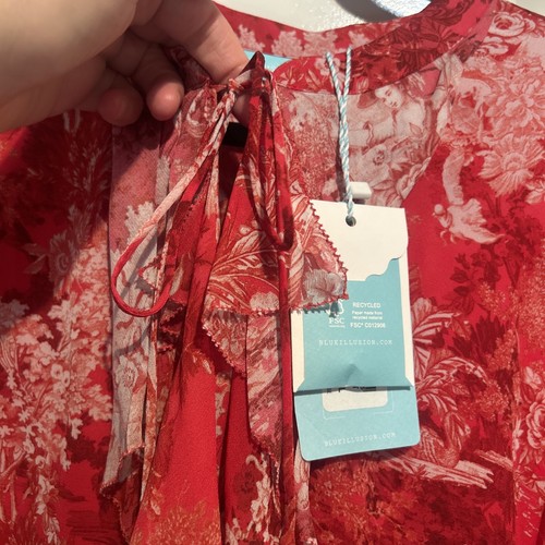 Blue Illusion 3L (18-20/22) Blouse New! - Foto 7 di 12
