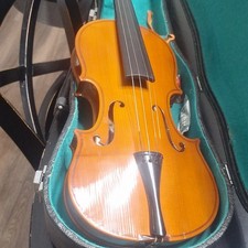 4/4 Acoustic Violin, Brown Varnish, 4 Strings, Chinrest, Hard Case