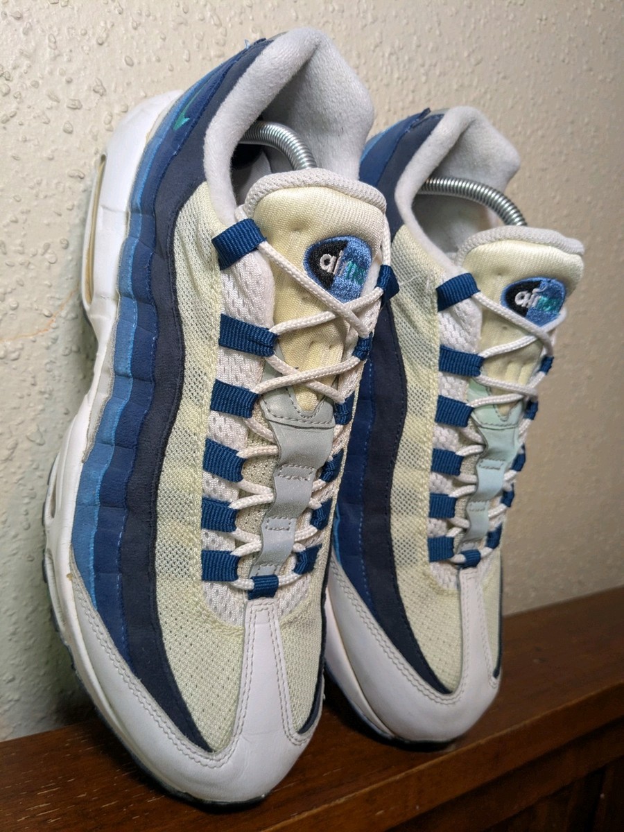 Nike Air Max 95 OG White Slate Blue 2015 Men's Size 11 US Nike Air Max 95 OG White Slate Blue 2015 Men's Size 11 US