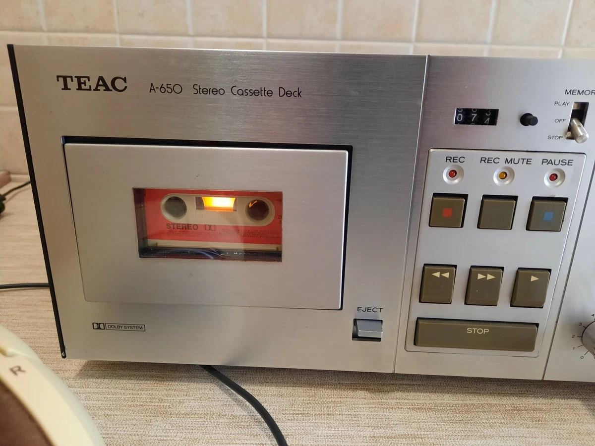 TEAC A-650 STEREO DECK SERVICED CASSETTE WORKING REVISED