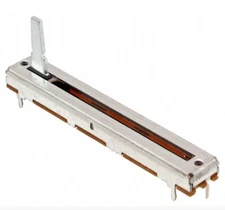 1 pc, 10k  ohm AUDIO (LOG) dual gang slide pot P/N PTA4544-2015DPA103, by Bourns