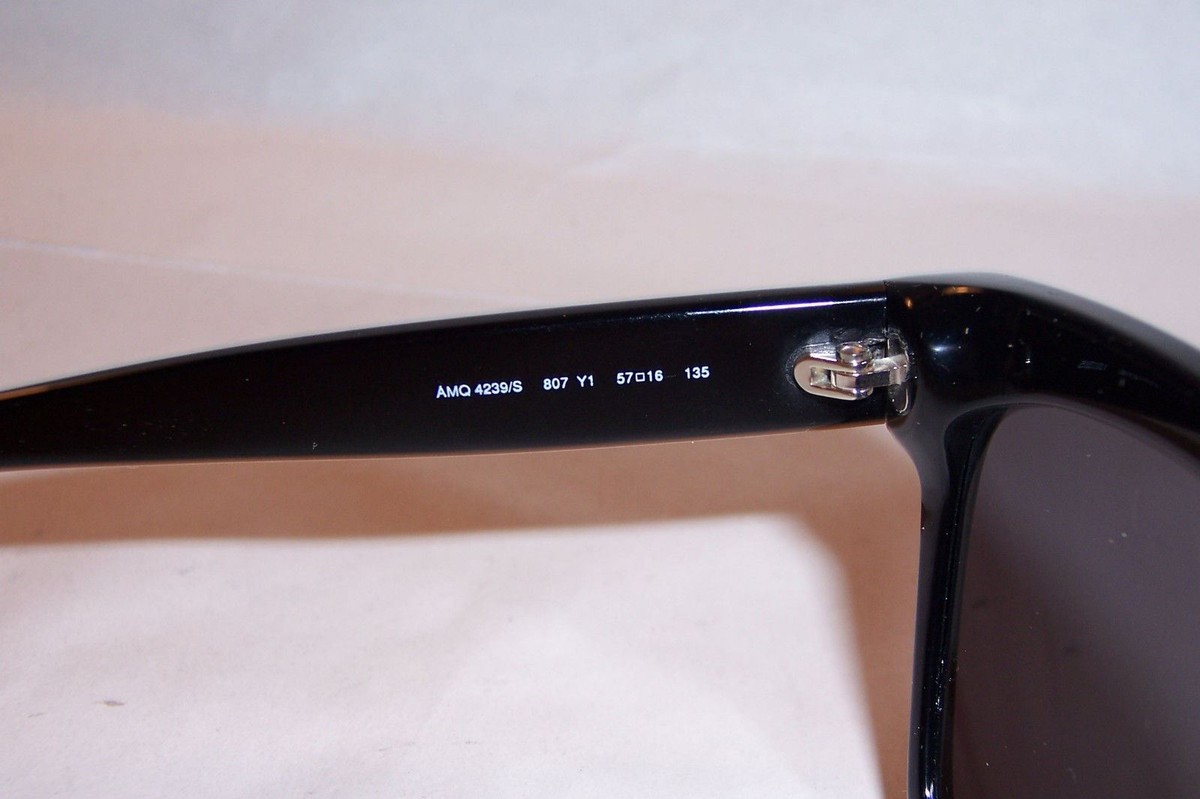 NEW ALEXANDER MCQUEEN SUNGLASSES AMQ 4239/S BLACK/GRAY 807  display picture 3