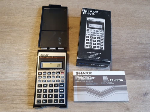 Sharp Scientific Calculatrice EL-531A Emballage D'Origine + Manuel Haut Etat