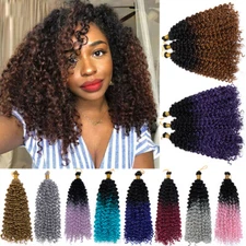 Water Wave Hair Crochet Extensions Deep Weaving Bounce Ripple Braiding Braids US