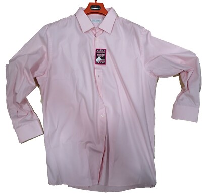 Mens Plus Size Atmosphere Shirt 3XL 45 46 Oversized Pink Classic Neck