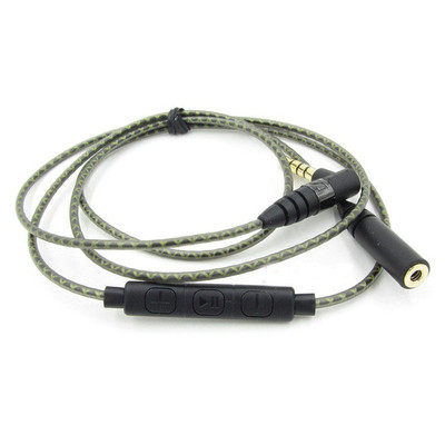 Copper upgrade Extension Cable 2.5(f) to 3.5(M) Sennheiser IE8 IE80 mic Control