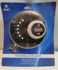 NEW Onn Black Personal CD Player Factory SEALED Packaging w Headphones
