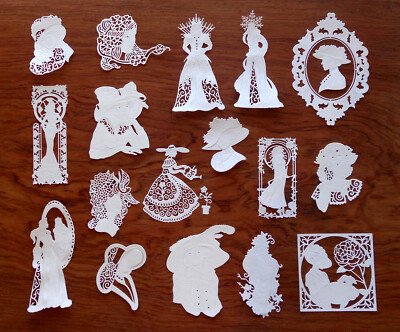   Woman Lady Heel Dress Card Topper Embellishment Bow Paper Cut Out Doll