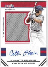 2017 USA Stars & Stripes Silhouette Signatures Colton Olasin Auto Jersey /199