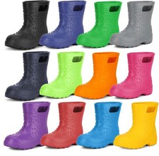 LADEHEID Leichte Gummistiefel Kinder Rutschfest Regenschuhe Stiefel EVA 22-37