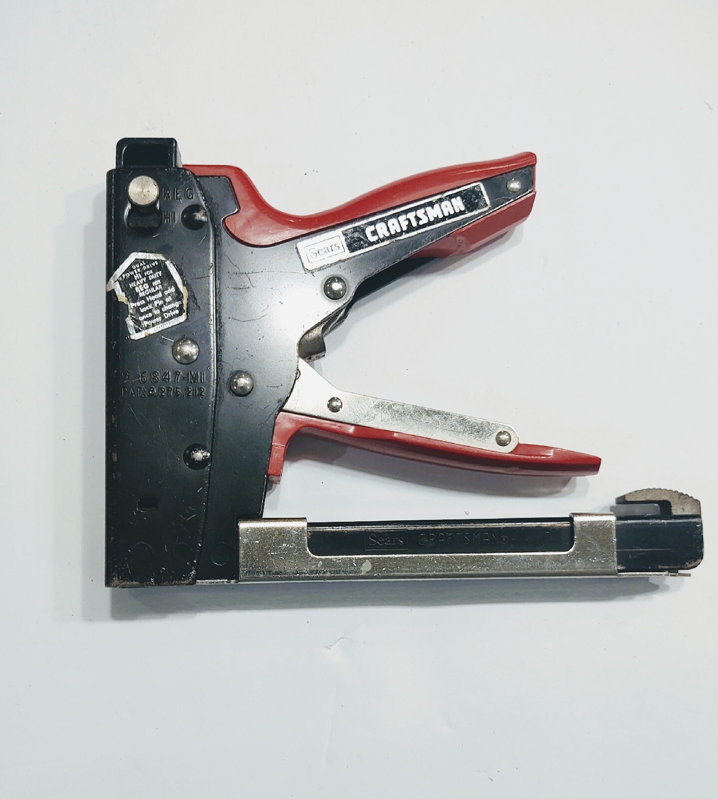 Vintage Sears Craftsman 96847 Heavy Duty Staple Tack Gun Stapler