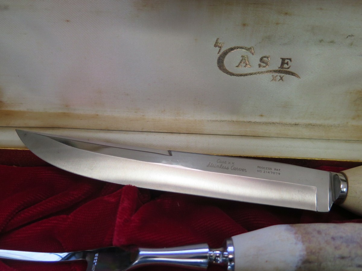 Case XX Boxed Carving Set Knife, Fork USA - VINTAGE CASE XX