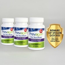 Prevagen Regular Strength 10mg Mixed Berry Chewables - 3 Pack 90-Day Supply 