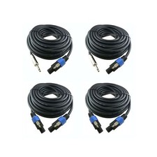 Professional 2 Pack 50 Feet Speakon to 1/4 Speaker Cables 2 Pack 50 Feet Sp...