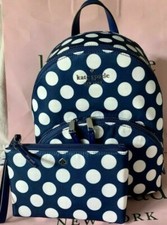 Kate Spade Karissa Nylon Seaside Dot Medium Backpack Blue  display picture 2