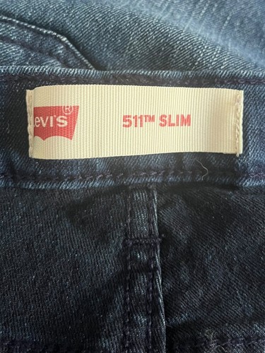 Levi's Boys 10 511 Slim Denim Jeans Cotton Blend Stretch Casual Classic Blue - Picture 4 of 6