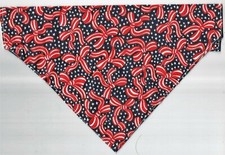 Medium Dog--Scarf/ Bandana/Patriotic/Bows on Navy print