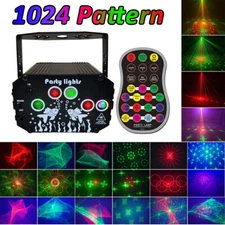 1024Pattern Party Laser Projector LED Stage Light RGB Disco DJ KTV Show Lighting