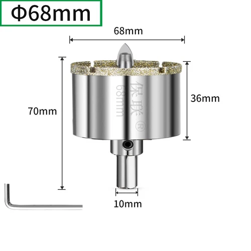 Diamantbohrer 16mm - 120mm Bohrkrone Lochsäge Fliesenbohrer Keramik Marmor Glas - Picture 30 of 41