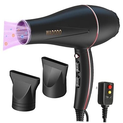  Ionic Hair Dryer, 2200W Professional Blow Dryer Fast Drying Travel Matte Black