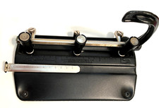 Hole Punch Model 5325 Vintage Master Products Heavy Duty Adjustable 3 Holes