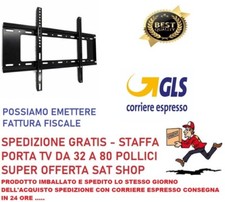 STAFFA SUPPORTO BRACCIO PORTA TV LED PLASMA FISSO da 32-80" POLLICI