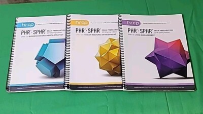 NEW HRCP PHR SPHR SHRM Exam Study Prep 2018 Books Units 1-3-6  Human Resources