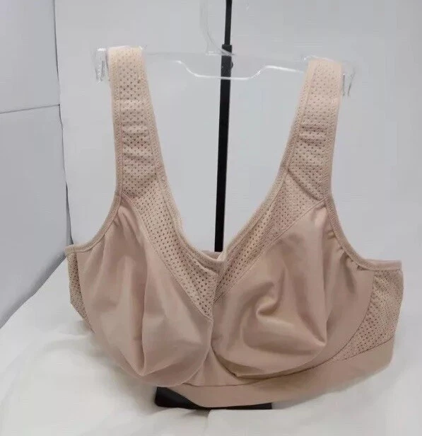 Sutiã esportivo GLAMORISE marrom com aro alto impacto, EUA 32/F, Reino Unido 32/E, novo com etiquetas, RN15564 - Imagem 3 de 4