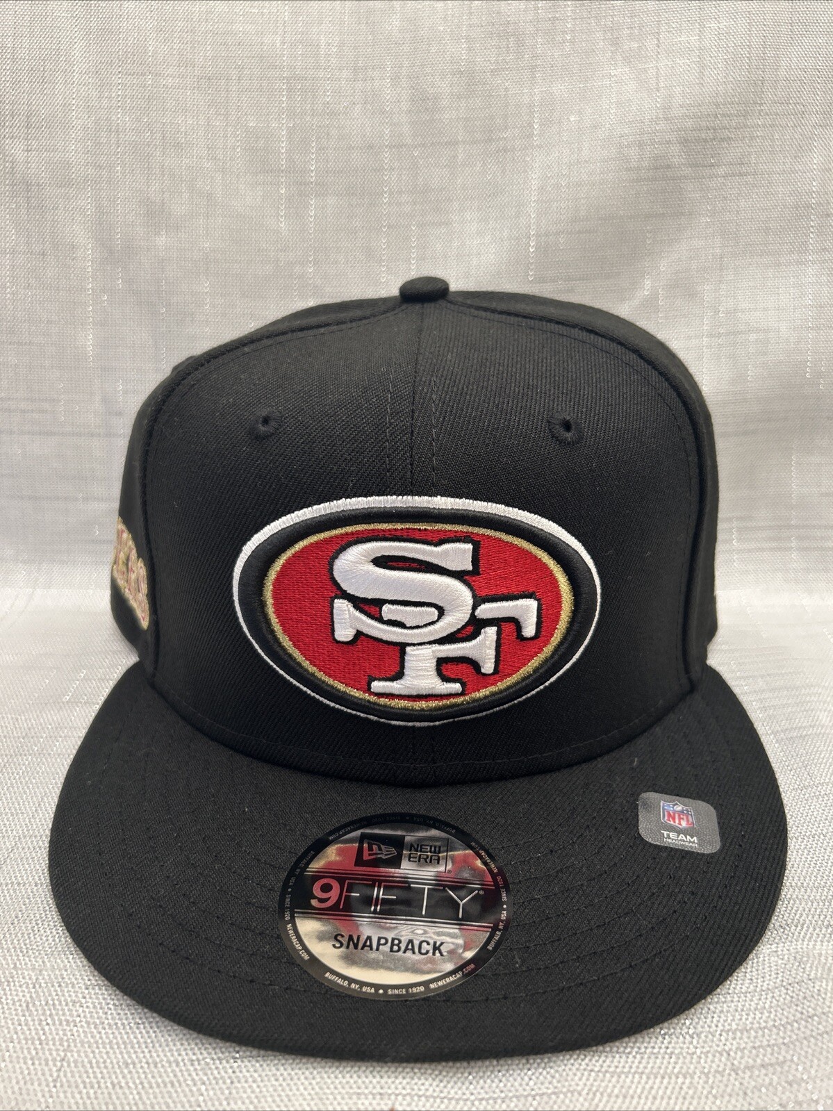 San Francisco 49ers New Era 9Fifty SnapBack Adjustable Hat Black Color