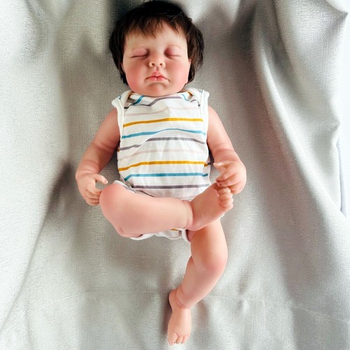 Sleeping Reborn Baby Dolls 19In Lifelike Newborn Full Body Silicone Vinyl Doll - Picture 4 of 6