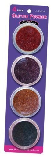 Glitter Tattoo Refill Autumn Extra Large Glitter 4 Pack for Glitter Tattoos &
