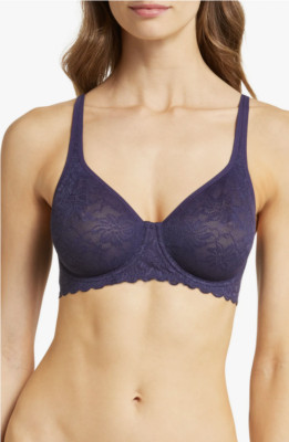 $62 Wacoal 851334 Soft Sense Convertible Underwire Bra, Eclipse, Size 38DDD