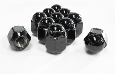 24 Black M12x1.25 Acorn Lug Nuts - Conical Seat 60°, For Nissan/Infiniti & More 7 thumbnail image