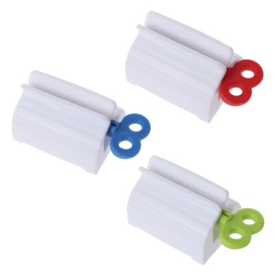 Toothpaste Squeezer Rotate Tube Manual Facial Cleanser Dispenser with Seat Stand