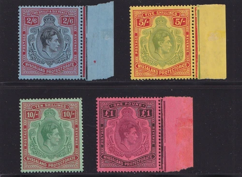 Nyasaland Protectorate Stamps #64-67 Mint Hinged