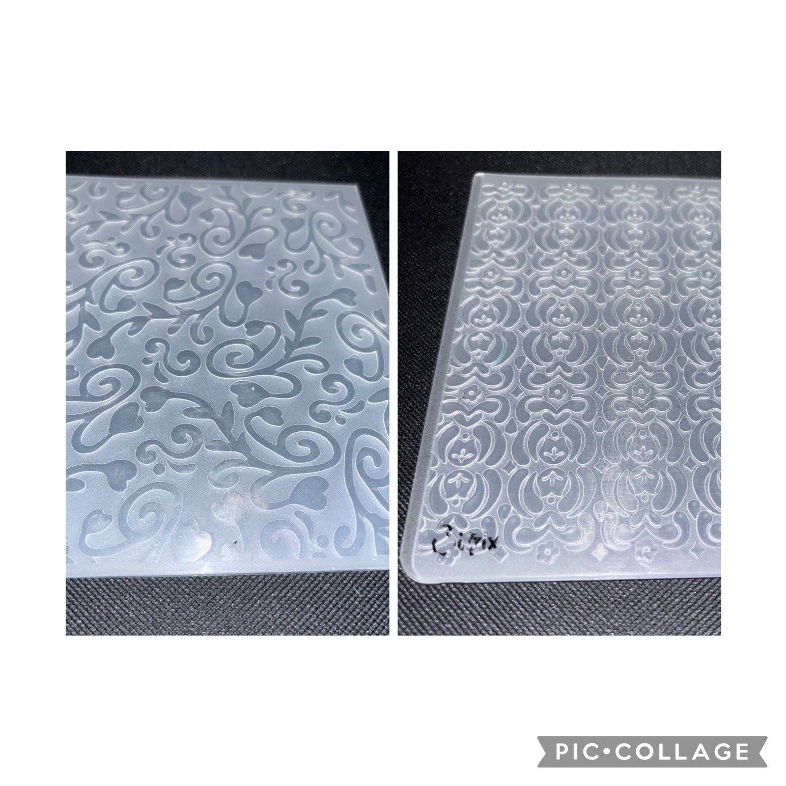 Sizzix 4x6 Embossing Folder Lot - Floral Lattice & Swirl Heart Design