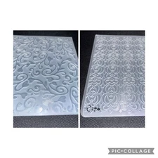 Sizzix 4x6 Embossing Folder Lot - Floral Lattice & Swirl Heart Design