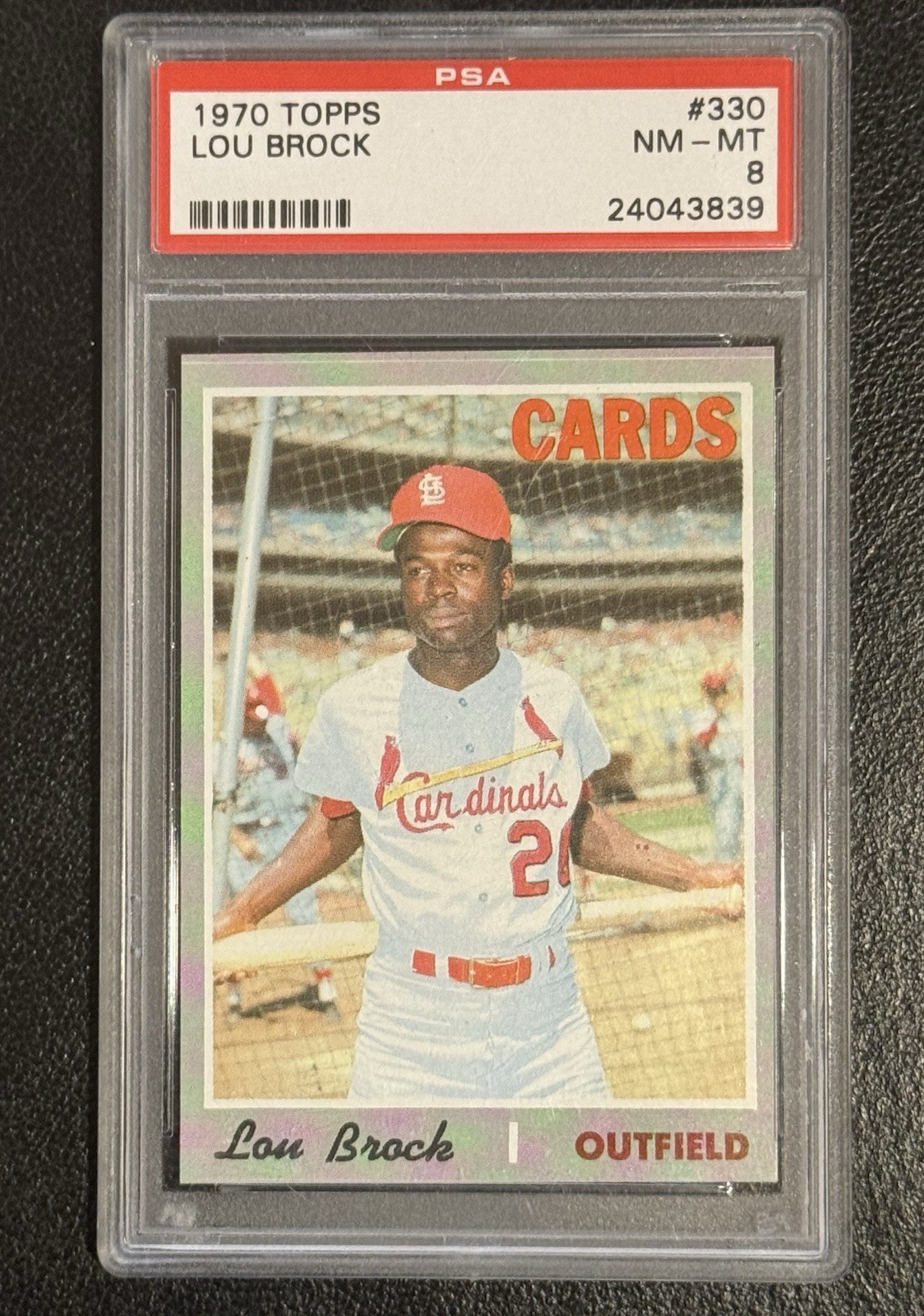 1970 Topps - Lou Brock #330 PSA 8 NM- MT